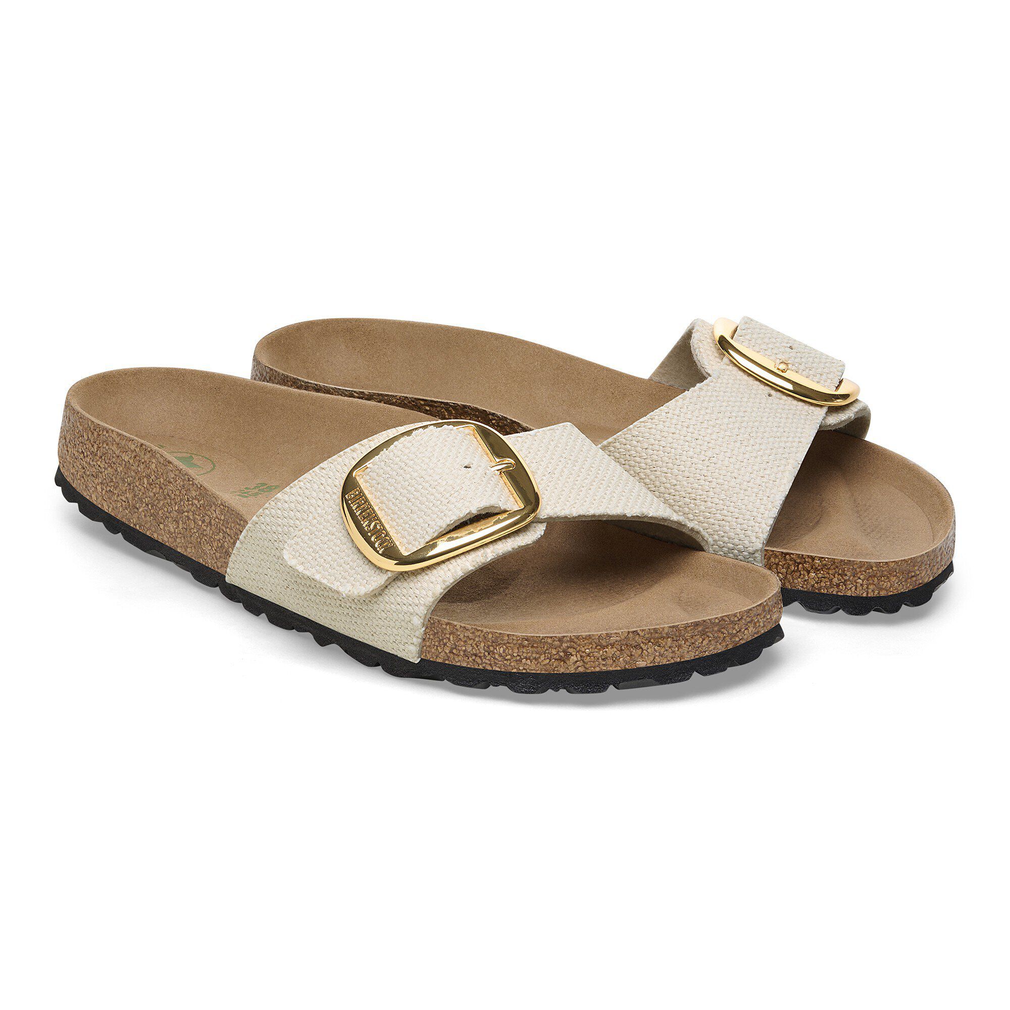 Madrid Big Buckle Textile in Color Canvas Eggshell | BIRKENSTOCK US