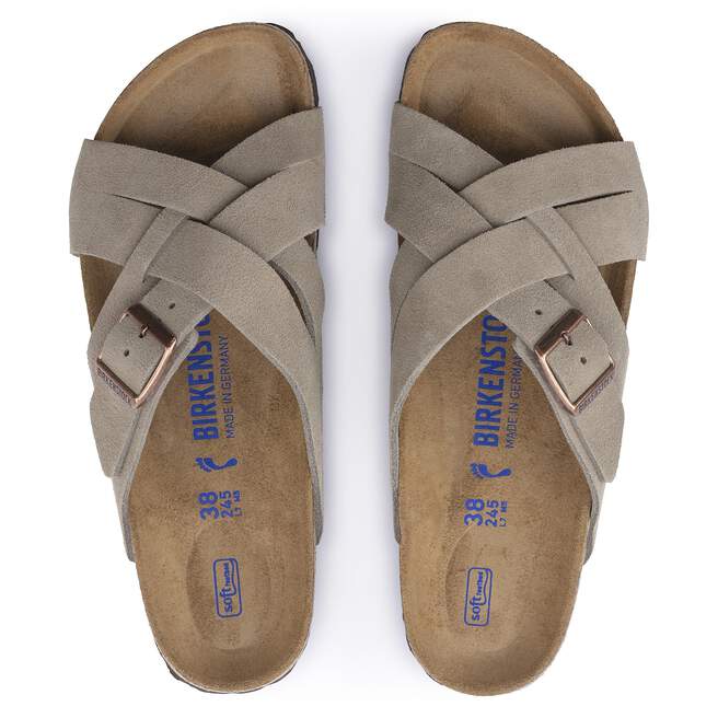 birkenstock lugano tobacco BIRKENSTOCK Lugano Soft Footbed Suede Leather Taupe Multi-Strap Sandals birkenstock lugano tobacco BIRKENSTOCK Lugano Soft Footbed Suede Leather Taupe Multi-Strap Sandals