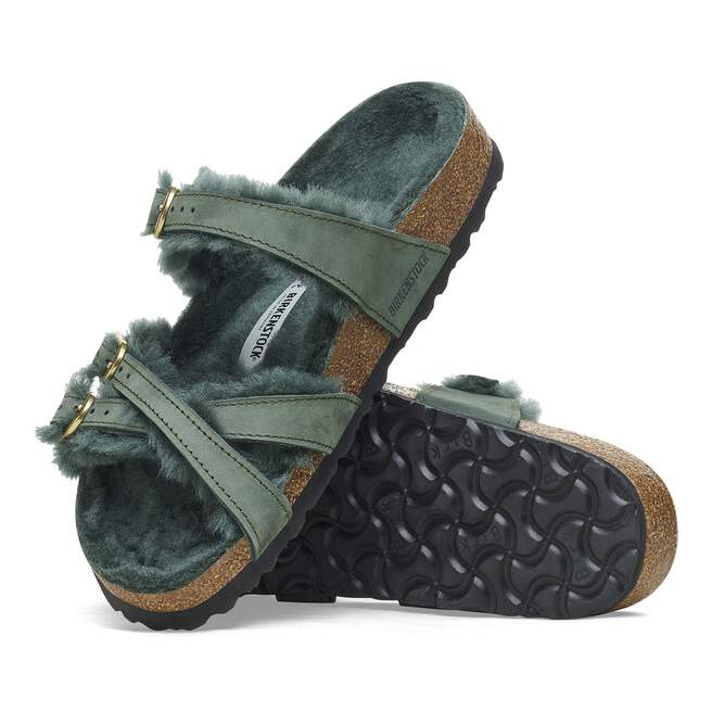 Franca Shearling Nubuck Leather in Color Thyme BIRKENSTOCK Canada