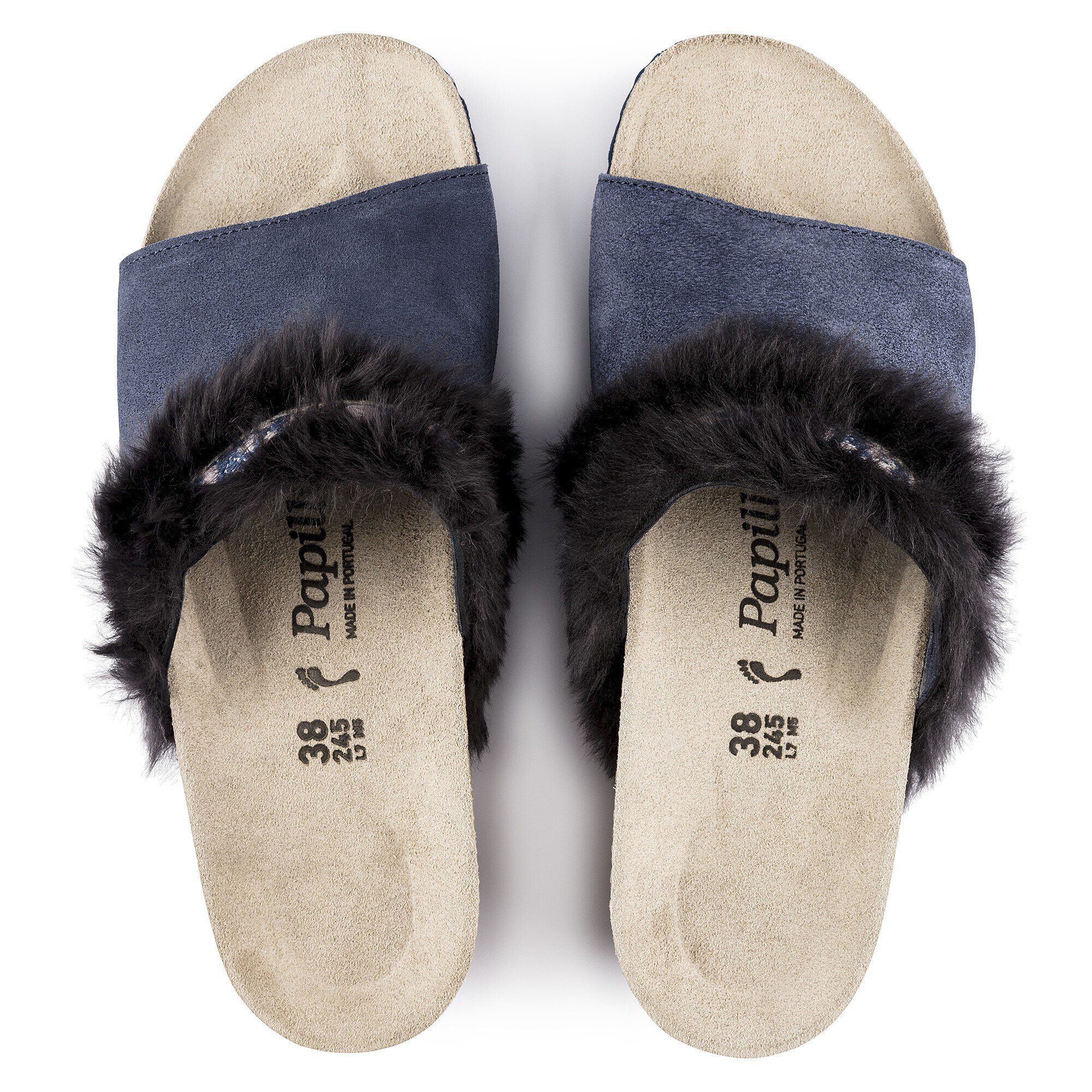 Amber Suede Leather/Fur - a top view