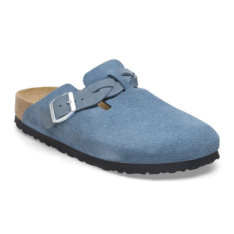BIRKENSTOCK Boston Braided Suede Leather Carafe Trail Easy detail
