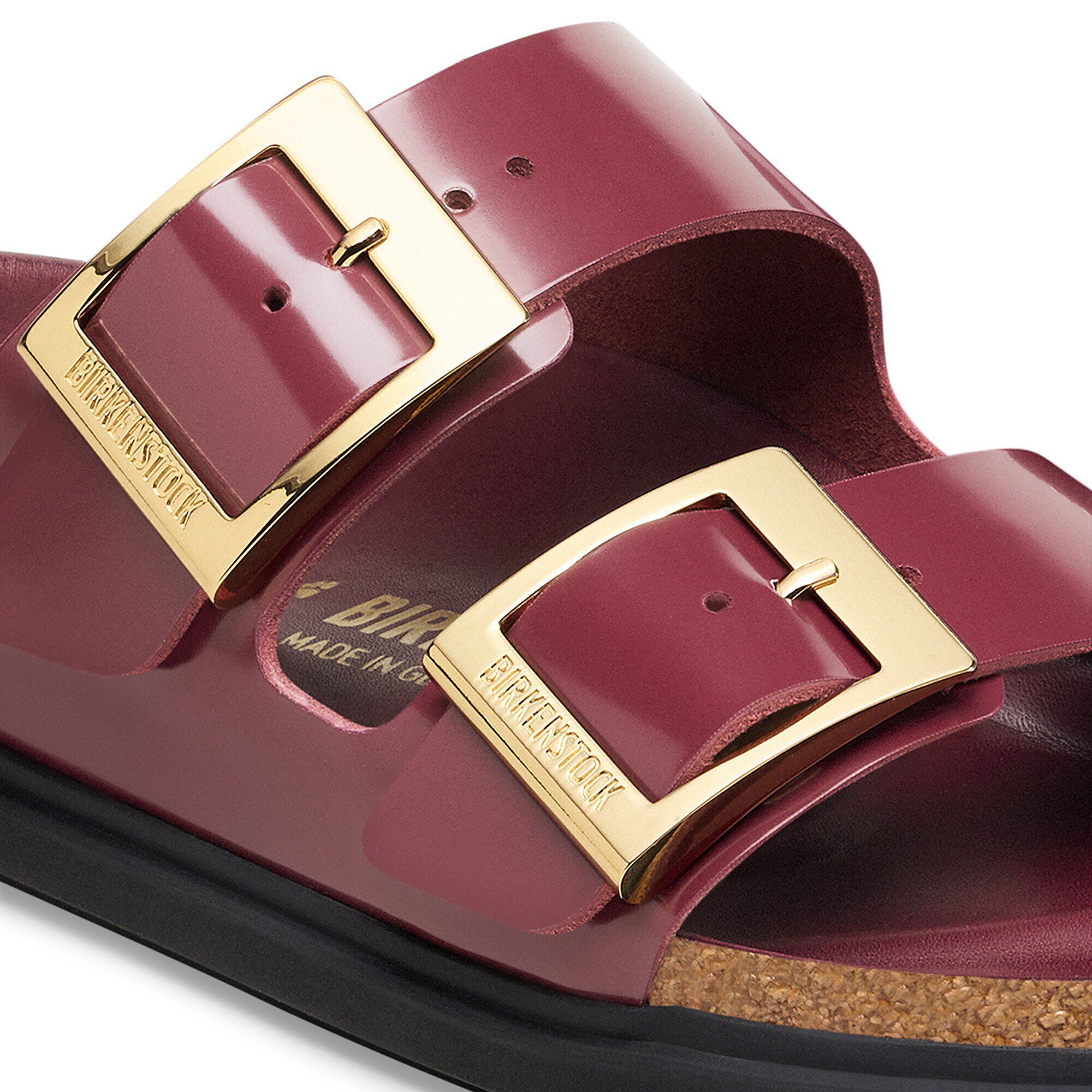 Arizona Droplet Buckle Natural Leather Patent