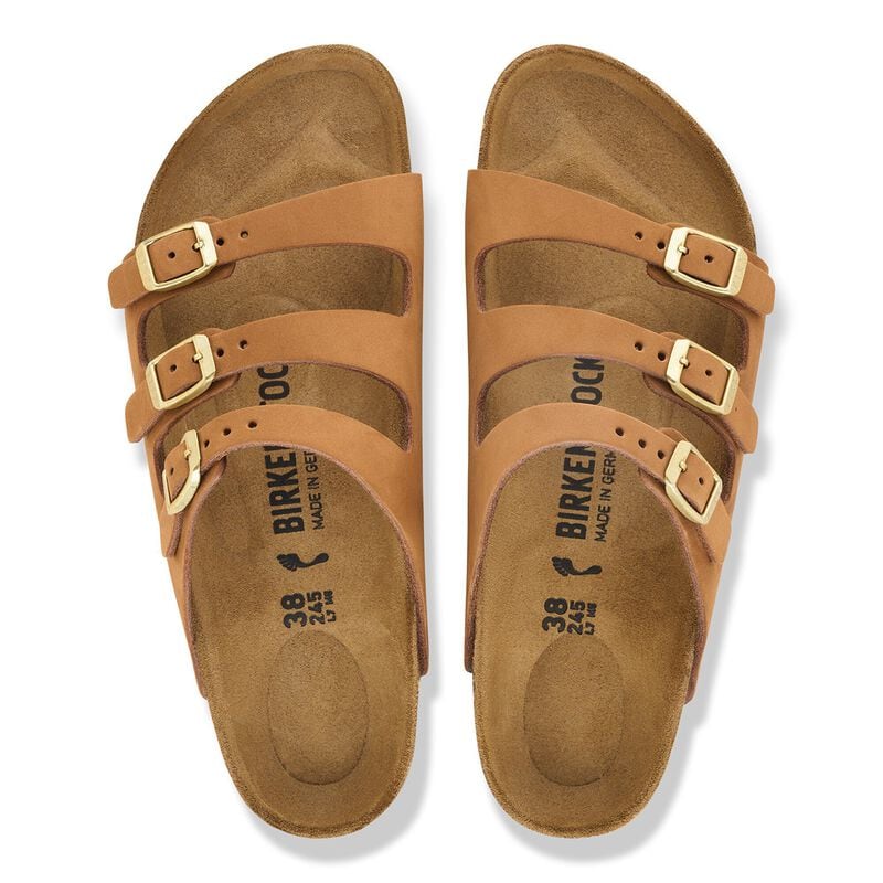 BIRKENSTOCK Florida Fresh Nubuck Leather Mink Classic Fit detail