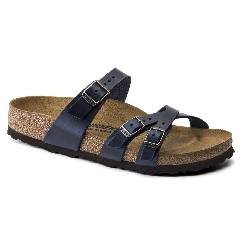 BIRKENSTOCK Franca Natural Leather Oiled Tobacco Brown Soft Footbed detail