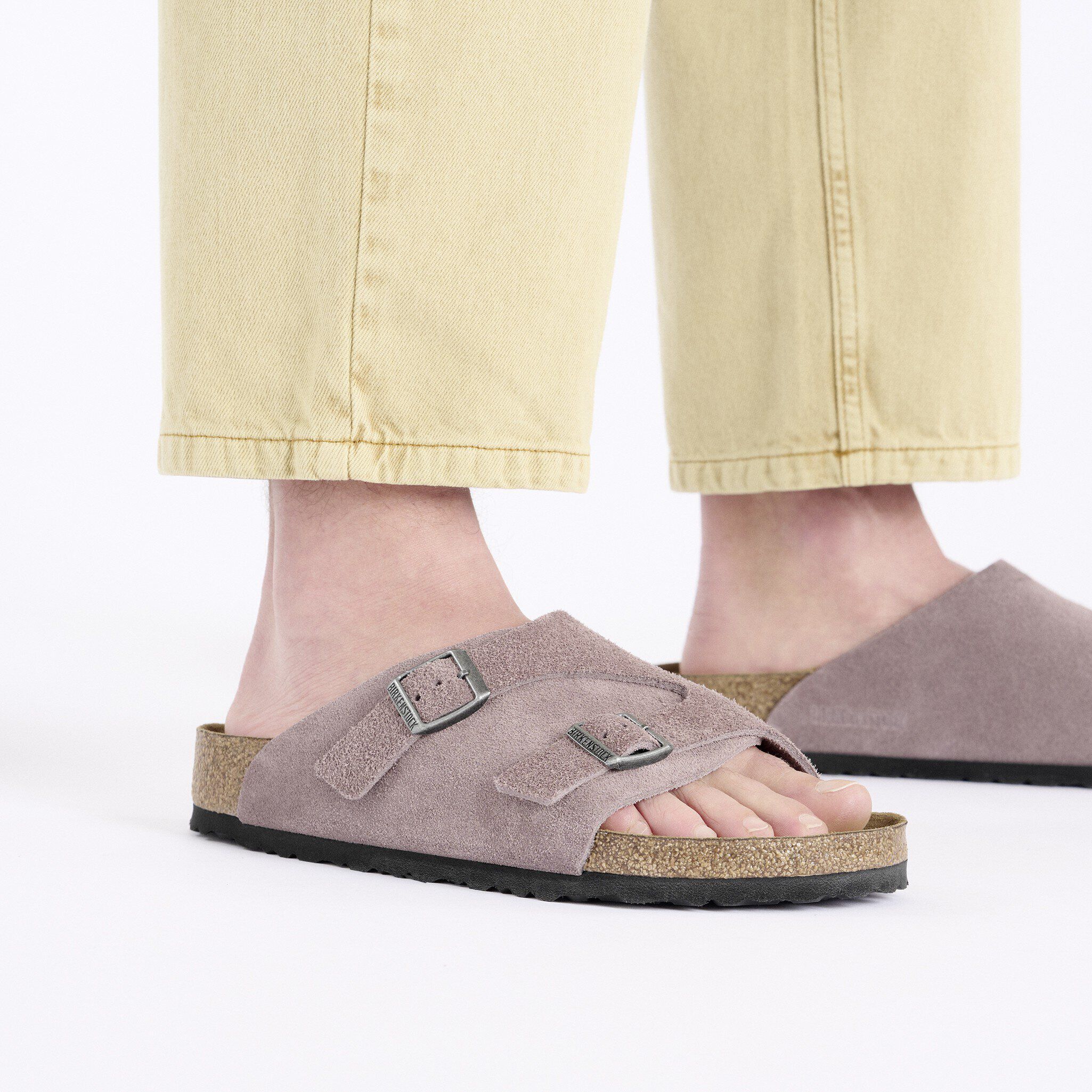 靴 BIRKENSTOCK for BEAUTY&YOUTH ZURICH Zürich Suede Leather in Color Faded Purple | BIRKENSTOCK US