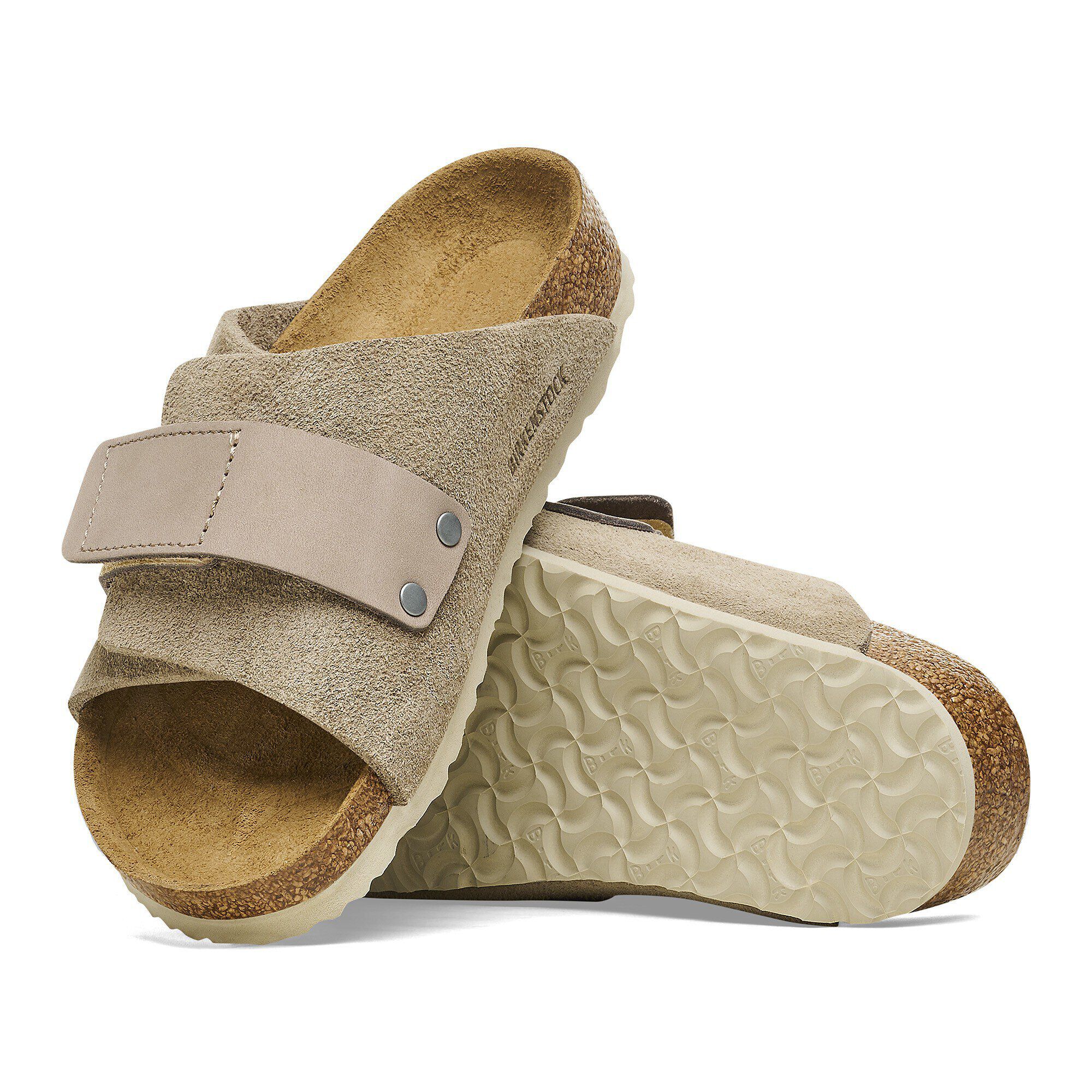 Kyoto Kids Suede Nubuck in Color Taupe | BIRKENSTOCK US