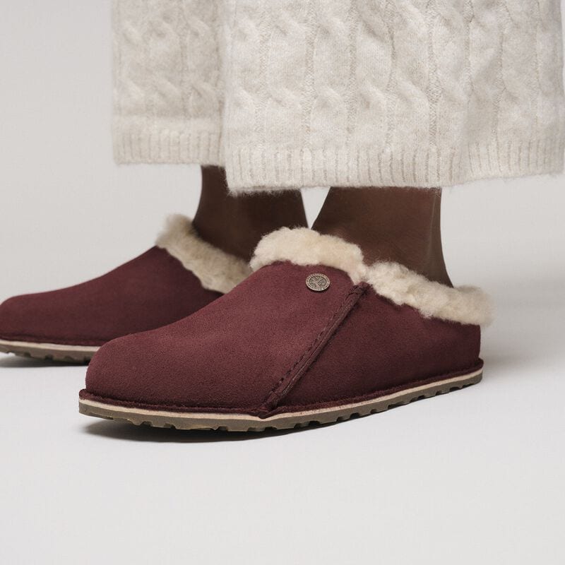 BIRKENSTOCK Zermatt Premium Suede Leather Zinfandel City Comfort detail
