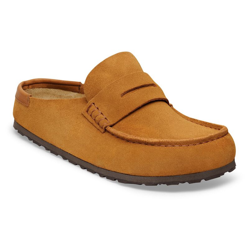 BIRKENSTOCK Naples Wrapped Suede Leather Nubuck Mink City Comfort detail