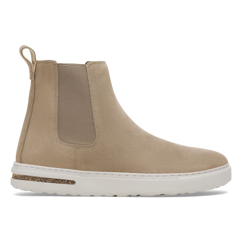 BIRKENSTOCK Bend Chelsea Suede Leather Taupe Soft Sole detail