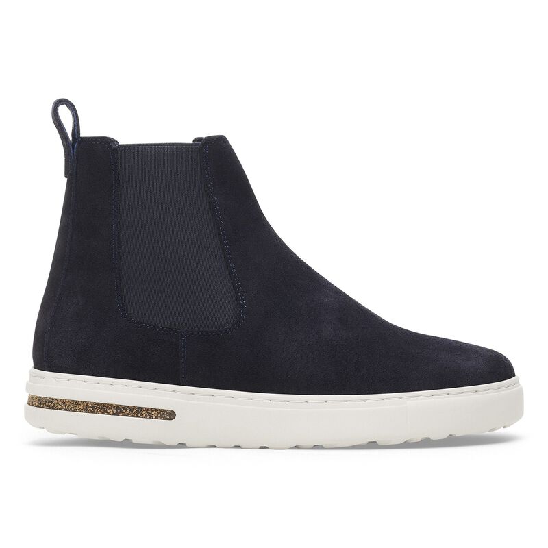BIRKENSTOCK Bend Chelsea Suede Leather Midnight Blue Soft Footbed detail