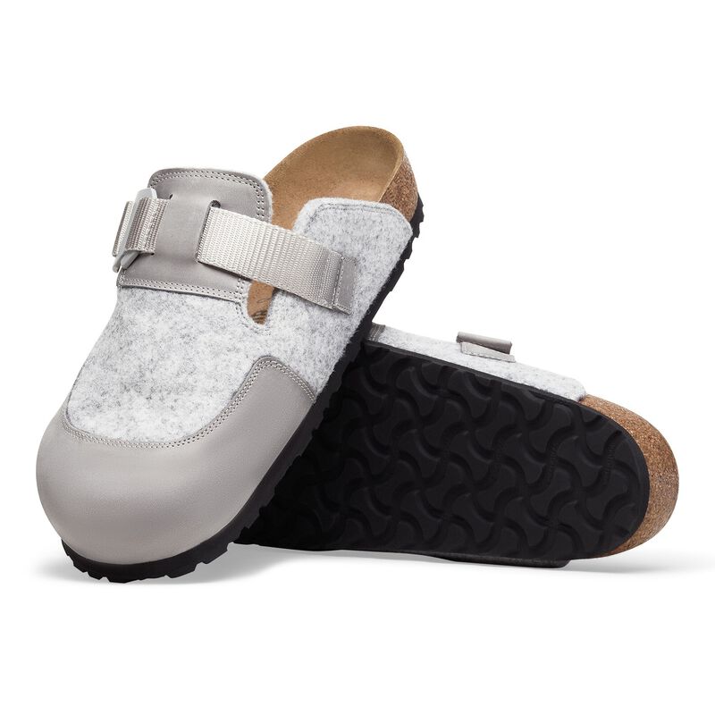 BIRKENSTOCK Boston Nova Felt Leather/Textile/Felt Stone Coin Contour Sole detail