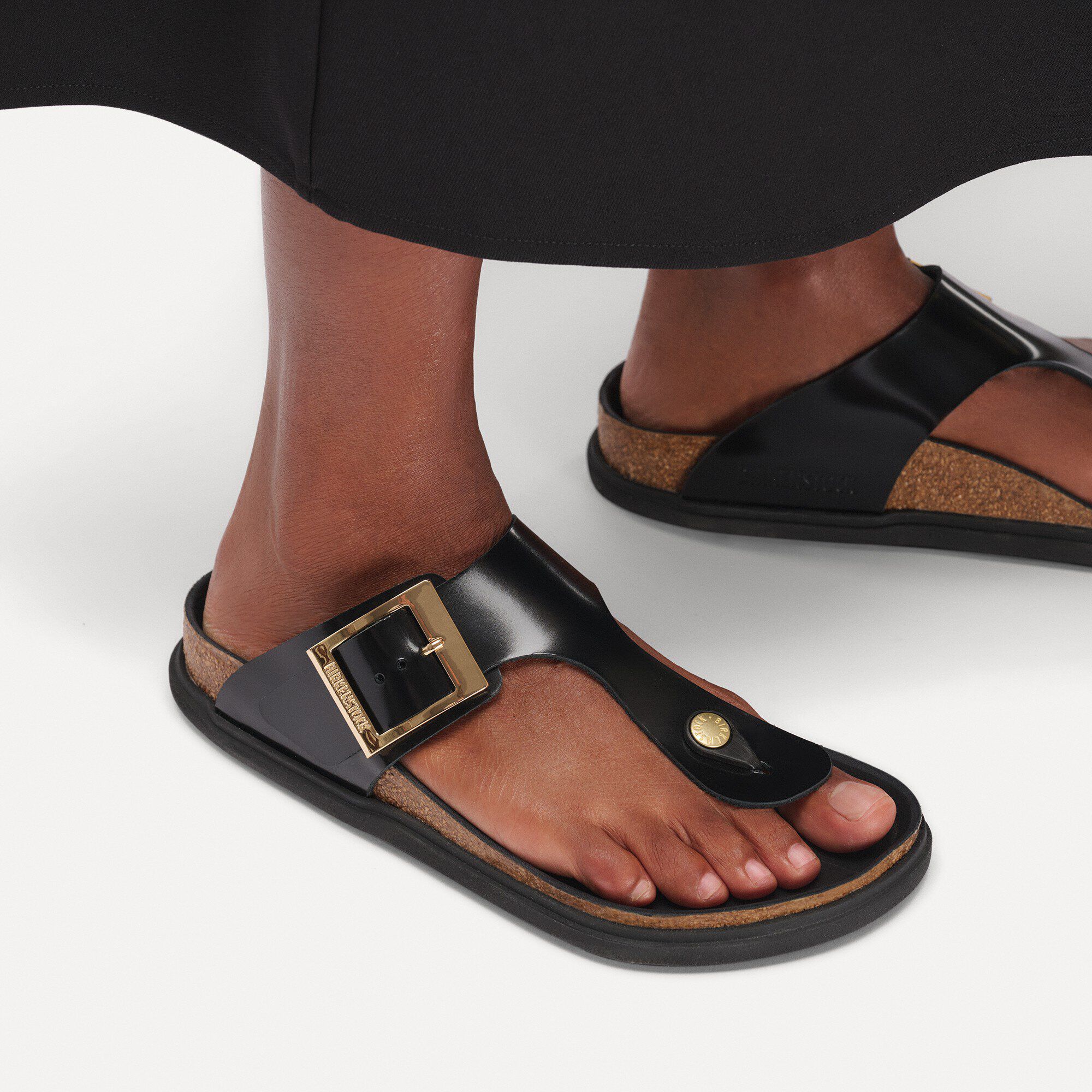 Gizeh Droplet Buckle Natural Leather Patent