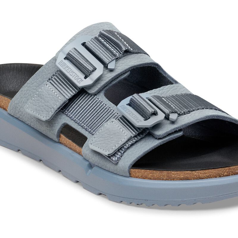 BIRKENSTOCK Shinjuku 2 Strap Natural Leather/Textile Basalt Gray Soft Footbed detail