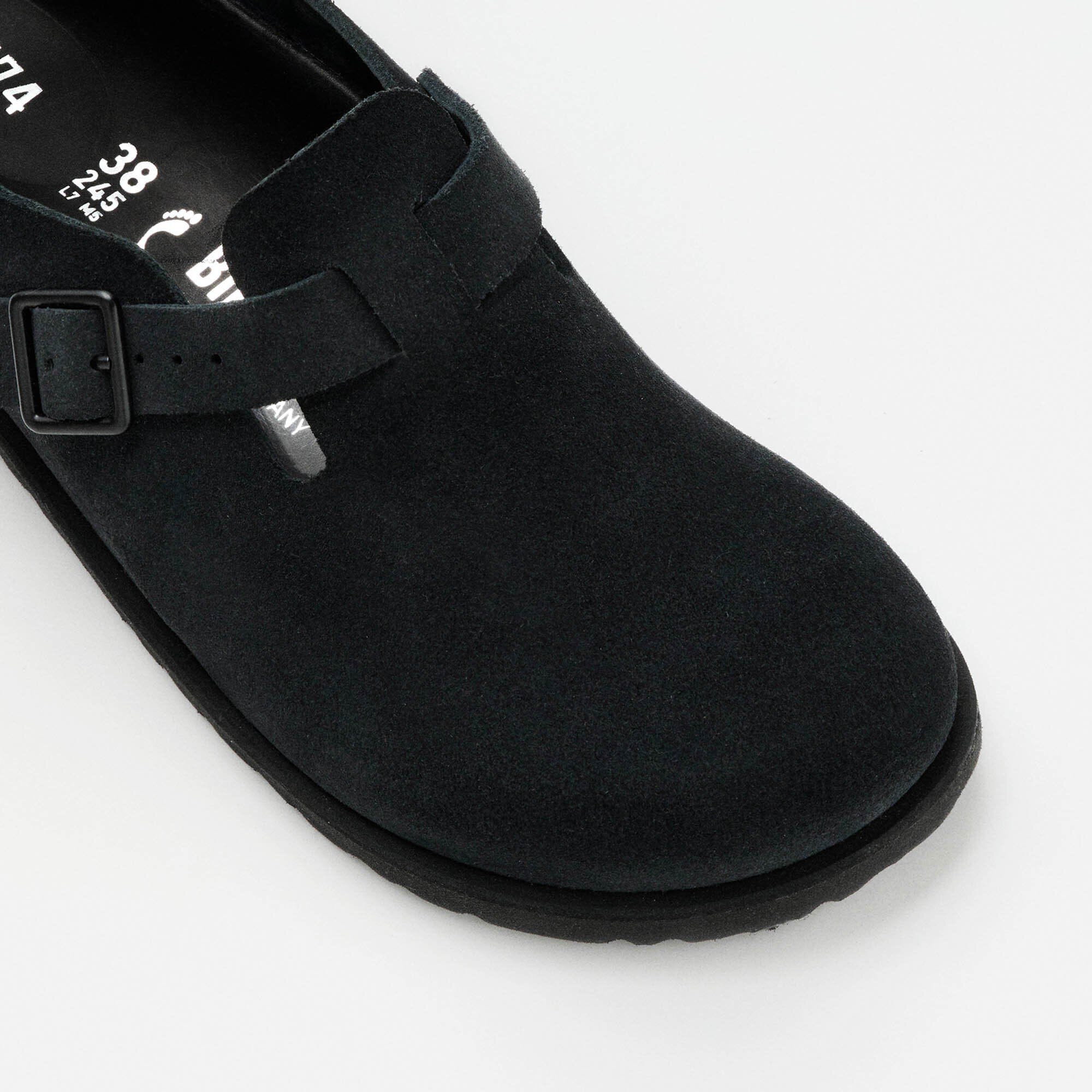 靴  SLIPPER SUEDE CROSS BLACK 1774 IV Tokio Suede Leather in Color Black | BIRKENSTOCK US