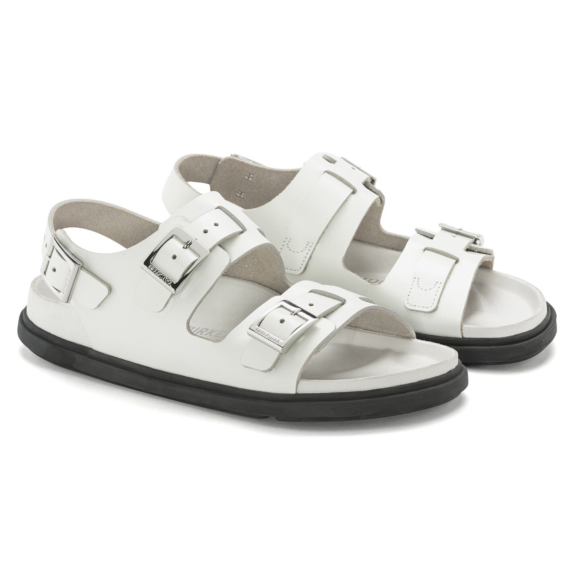 BIRKENSTOCK カンヌ39 250 Cannes Leather in Color White | BIRKENSTOCK US