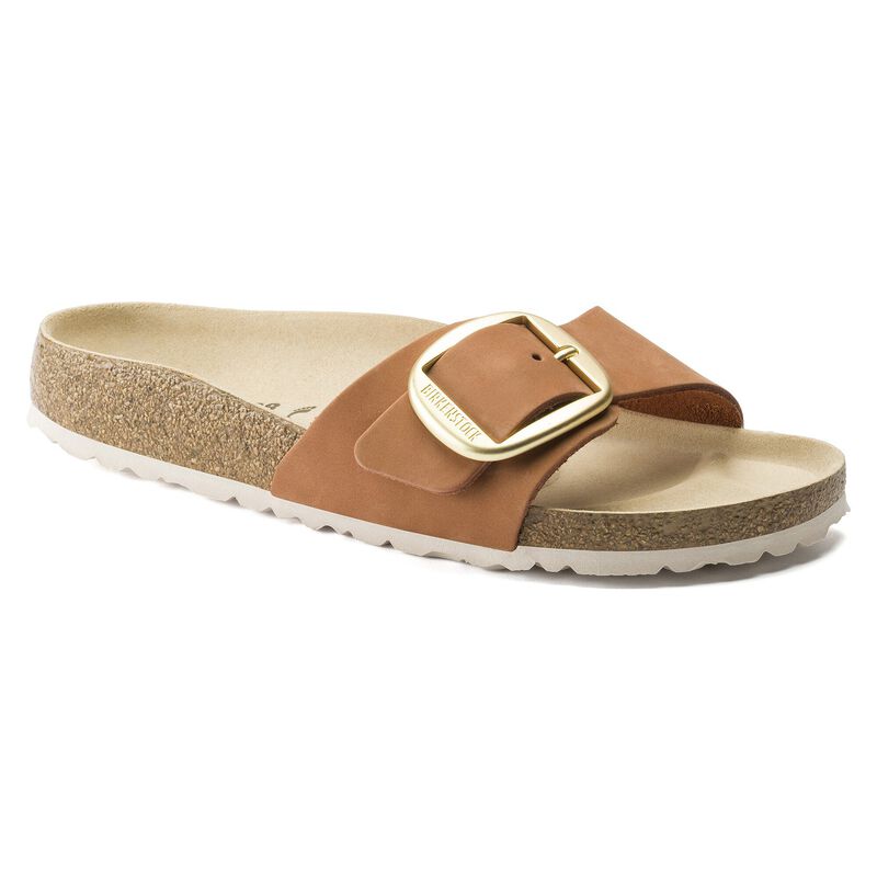 BIRKENSTOCK Madrid Big Buckle Nubuck Leather Soft Pink Soft Sole detail