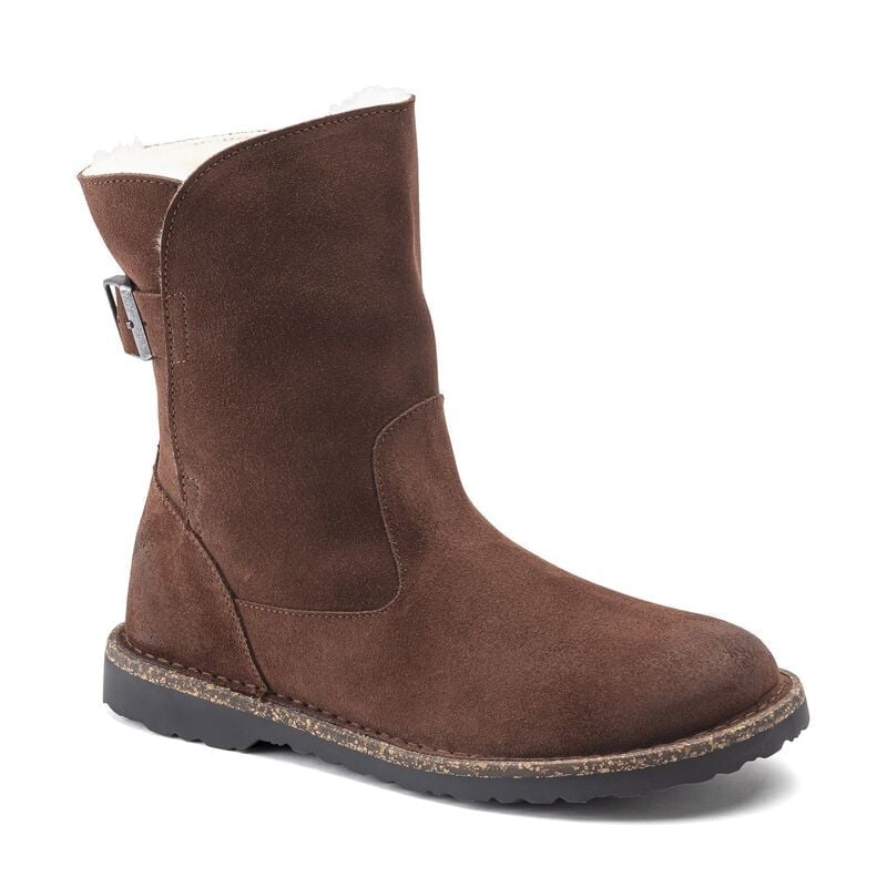 BIRKENSTOCK Uppsala Shearling Suede Leather Navy Soft Sole detail