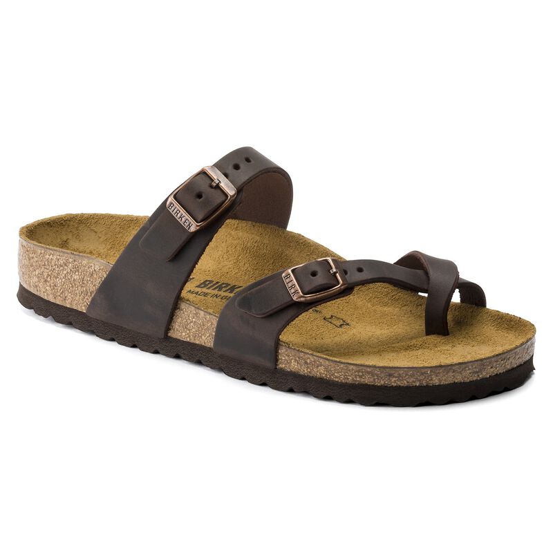 BIRKENSTOCK Mayari Natural Leather Oiled Tobacco Brown Walk Edit detail
