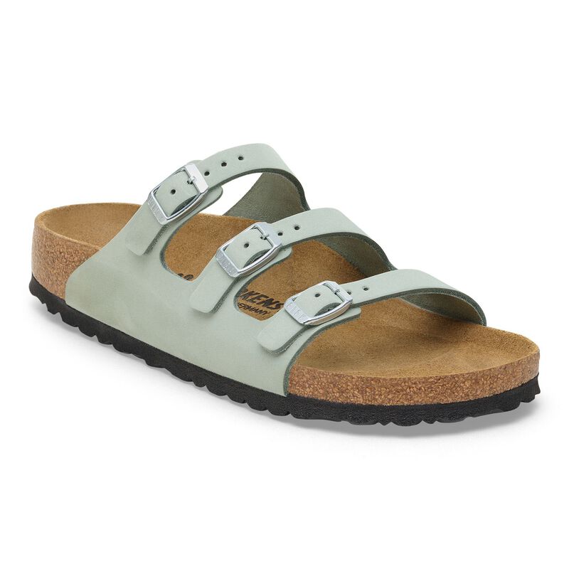 BIRKENSTOCK Florida Fresh Nubuck Leather Mink Classic Fit detail