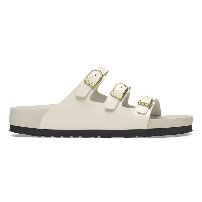 BIRKENSTOCK Florida Fresh Natural Leather Patent High Shine Ecru City Comfort detail