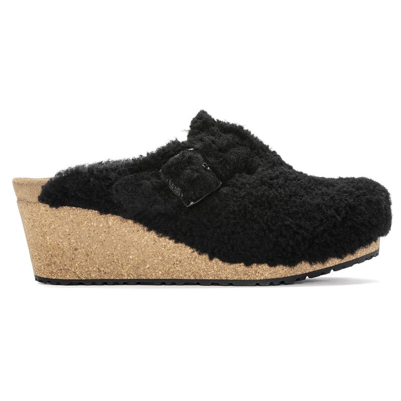 BIRKENSTOCK Fanny Teddy Fur Teddy Black City Comfort detail