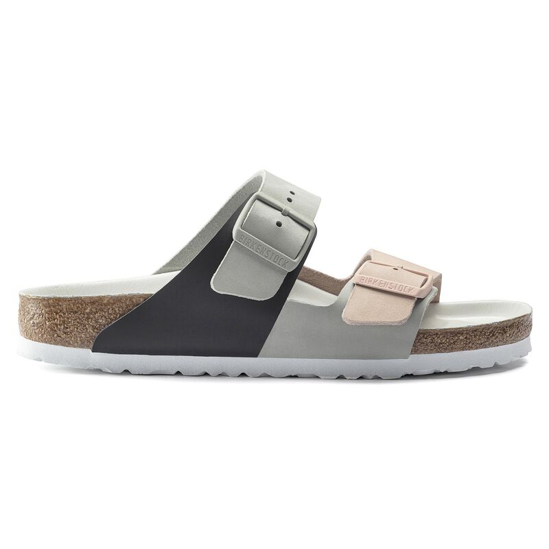BIRKENSTOCK Arizona Split Nubuck Leather Mineral/Light Rose Soft Sole detail