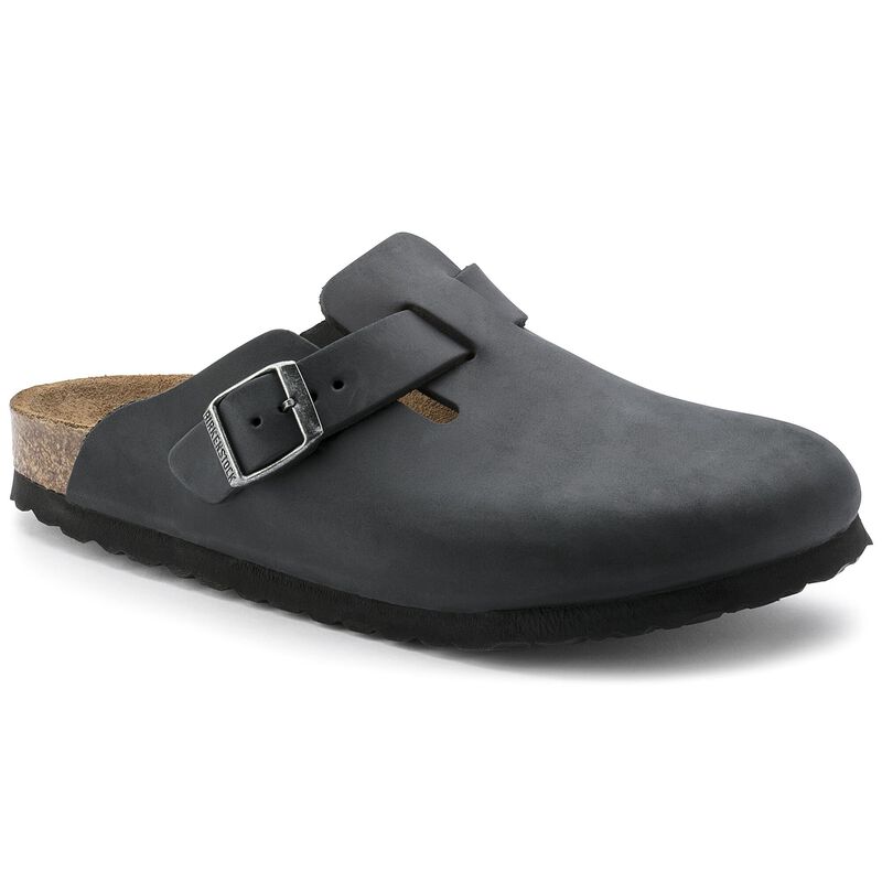BIRKENSTOCK Boston Natural Leather Oiled Cognac Soft Sole detail