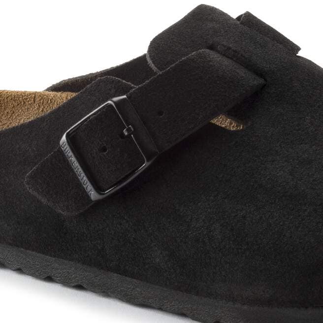 Boston Soft Footbed Suede Leather Black