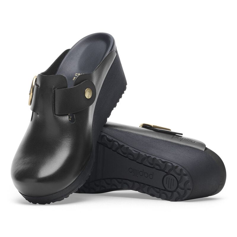 BIRKENSTOCK Fanny Leather Black/Black Easy Walk detail