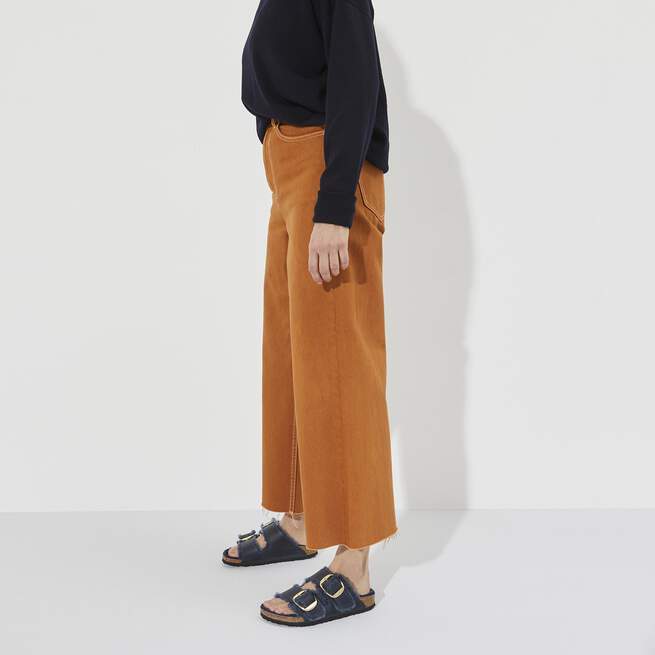 Arizona Big Buckle Shearling Oiled Leather Lavender