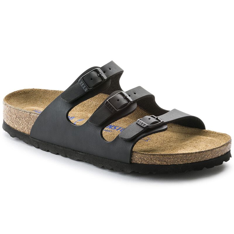 BIRKENSTOCK Florida Soft Footbed Birko-Flor Black City Comfort detail