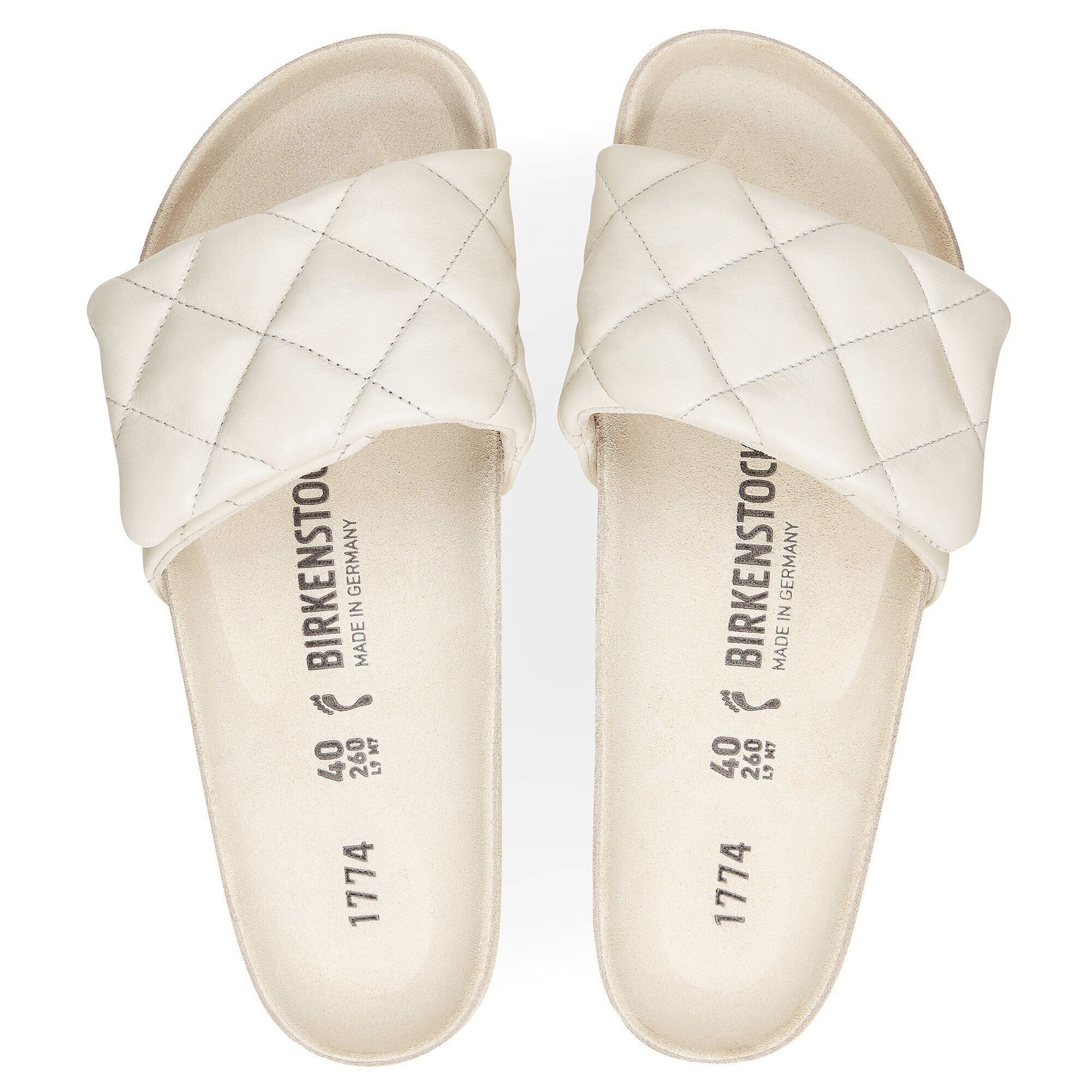 BIRKENSTOCK 1774 SYLT シルト キルティングレザーサンダル 1774 Sylt Embossed Leather in Color Dark Olive | BIRKENSTOCK US