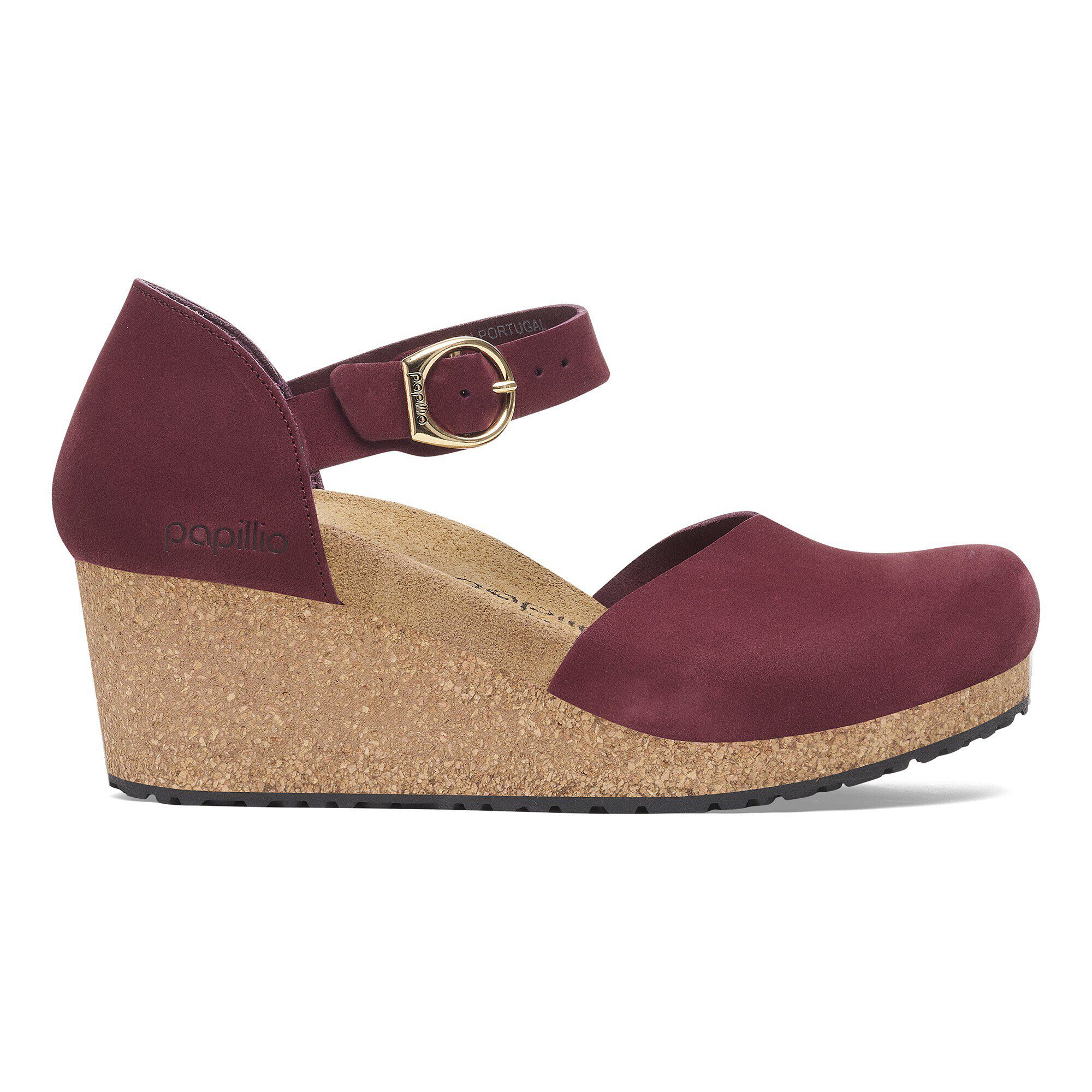 Mary Ring-Buckle Nubuck Leather