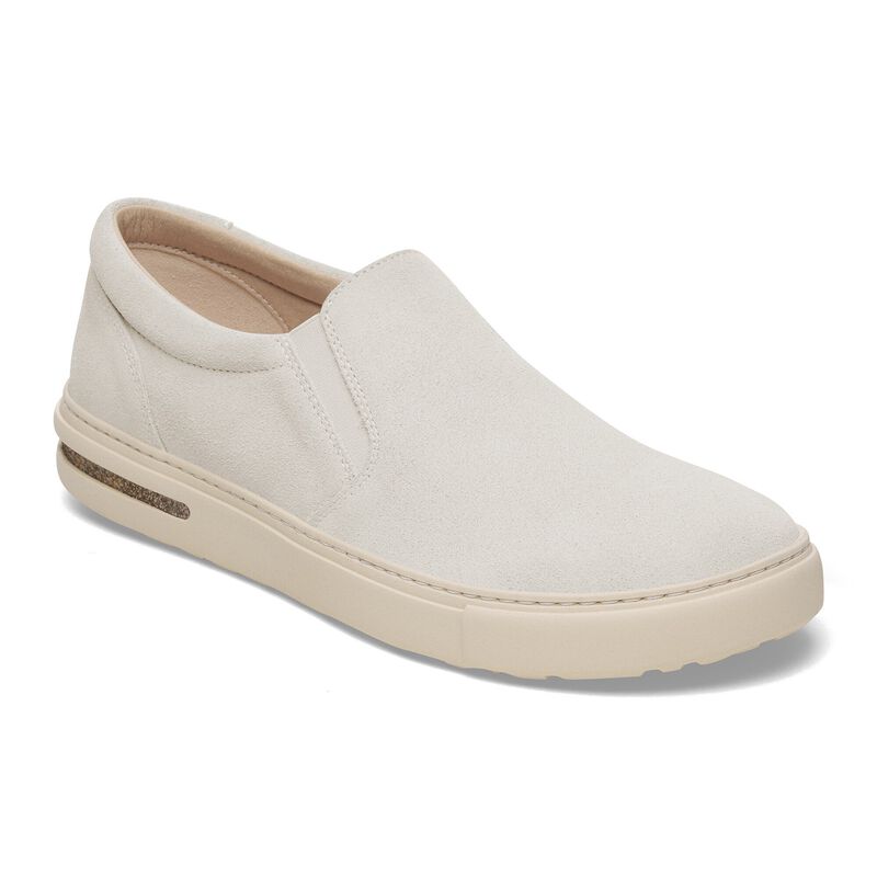 BIRKENSTOCK Oswego Suede Leather Taupe Trail Easy detail
