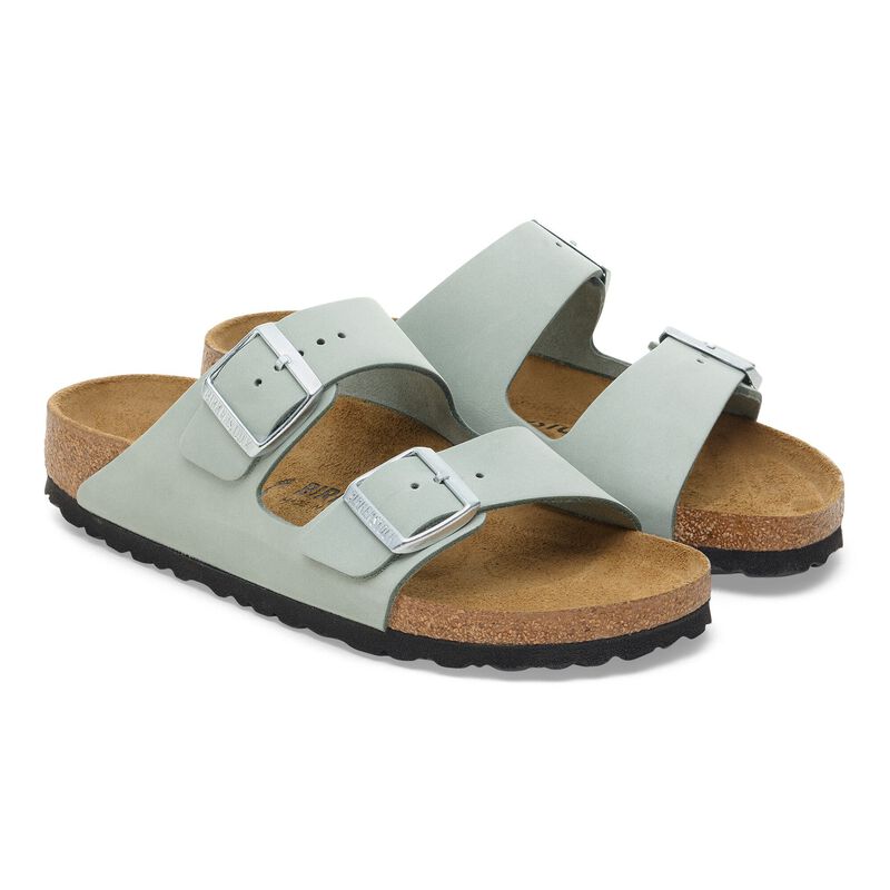 BIRKENSTOCK Arizona Nubuck Leather Pure Sage Daily Comfort detail