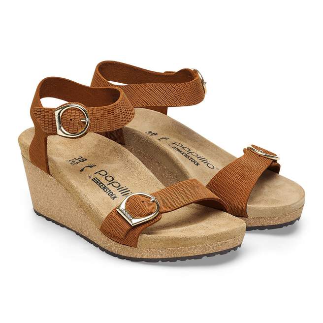 Soley Cuir estampé en Orange brûlé BIRKENSTOCK Canada