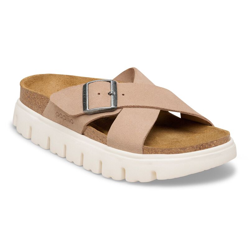 BIRKENSTOCK Siena Chunky Suede Leather Warm Sand Walk Edit detail