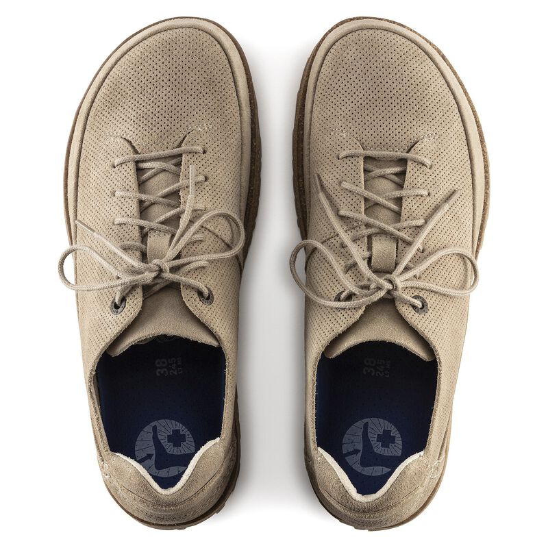BIRKENSTOCK Honnef Light Suede Leather Sandcastle Easy Walk detail