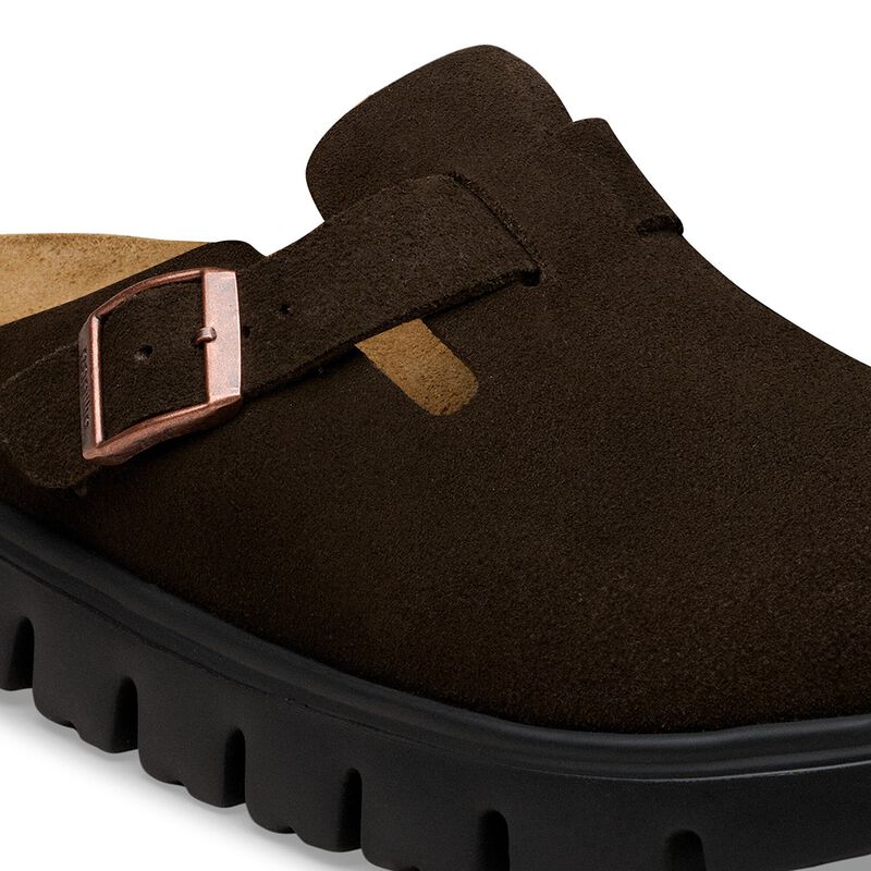 BIRKENSTOCK Boston Chunky Suede Leather Mocha Easy Walk detail