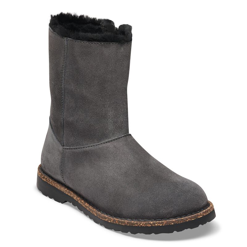 BIRKENSTOCK Uppsala Zip Shearling Suede Leather Stone Coin City Comfort detail