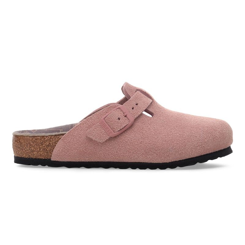 BIRKENSTOCK Boston Kids Suede Leather Pink Clay City Comfort detail