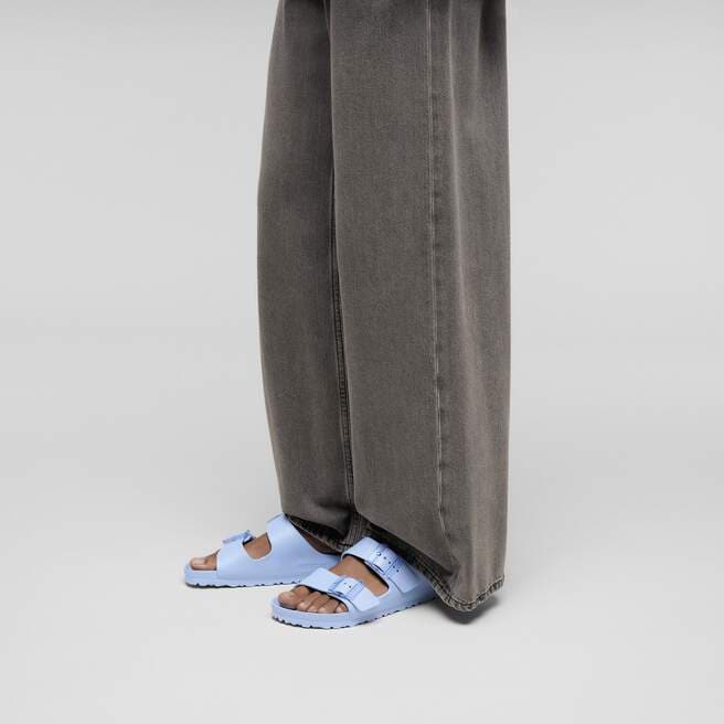 Birkenstock Arizona Stealth Buckle EVA Dusty Blue Two-Strap Sandals Birkenstock Arizona Stealth Buckle EVA Dusty Blue Two-Strap Sandals