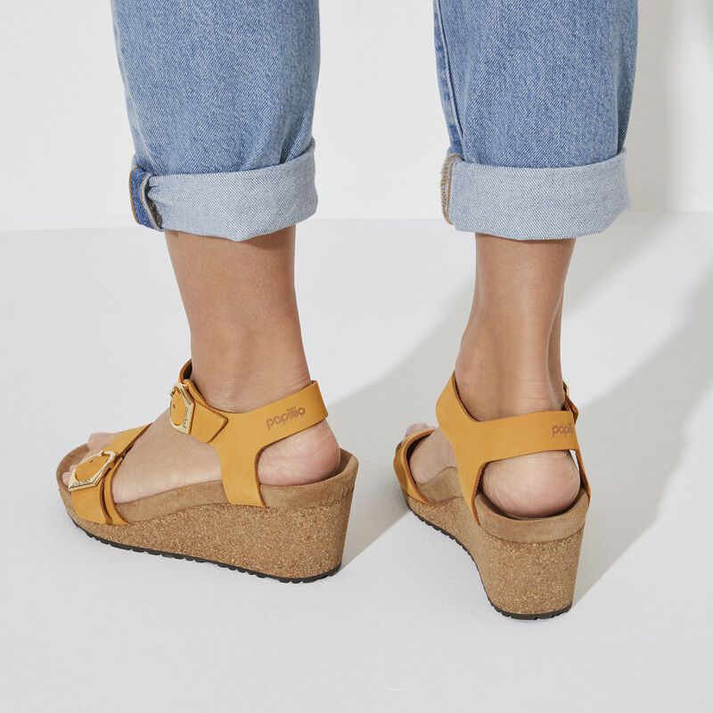 BIRKENSTOCK Soley Nubuck Leather Apricot Walk Edit detail