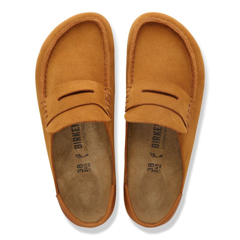 BIRKENSTOCK Naples Wrapped Suede Leather Nubuck Mink City Comfort detail