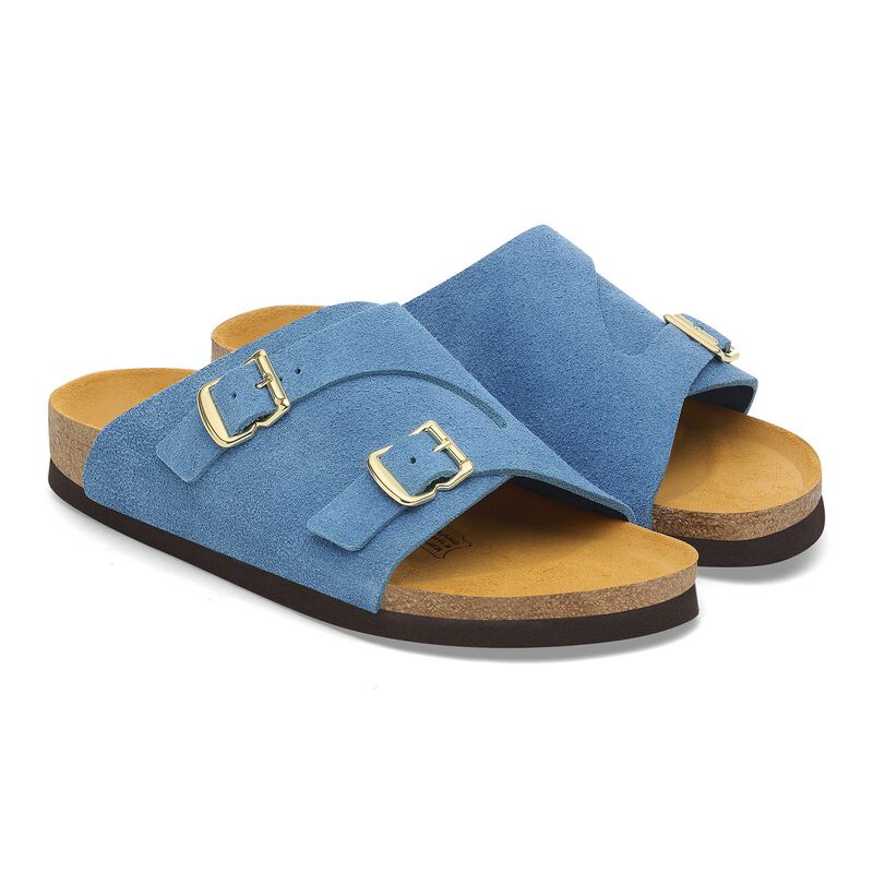 BIRKENSTOCK Zürich 1964 Suede Leather Light Blue City Comfort detail