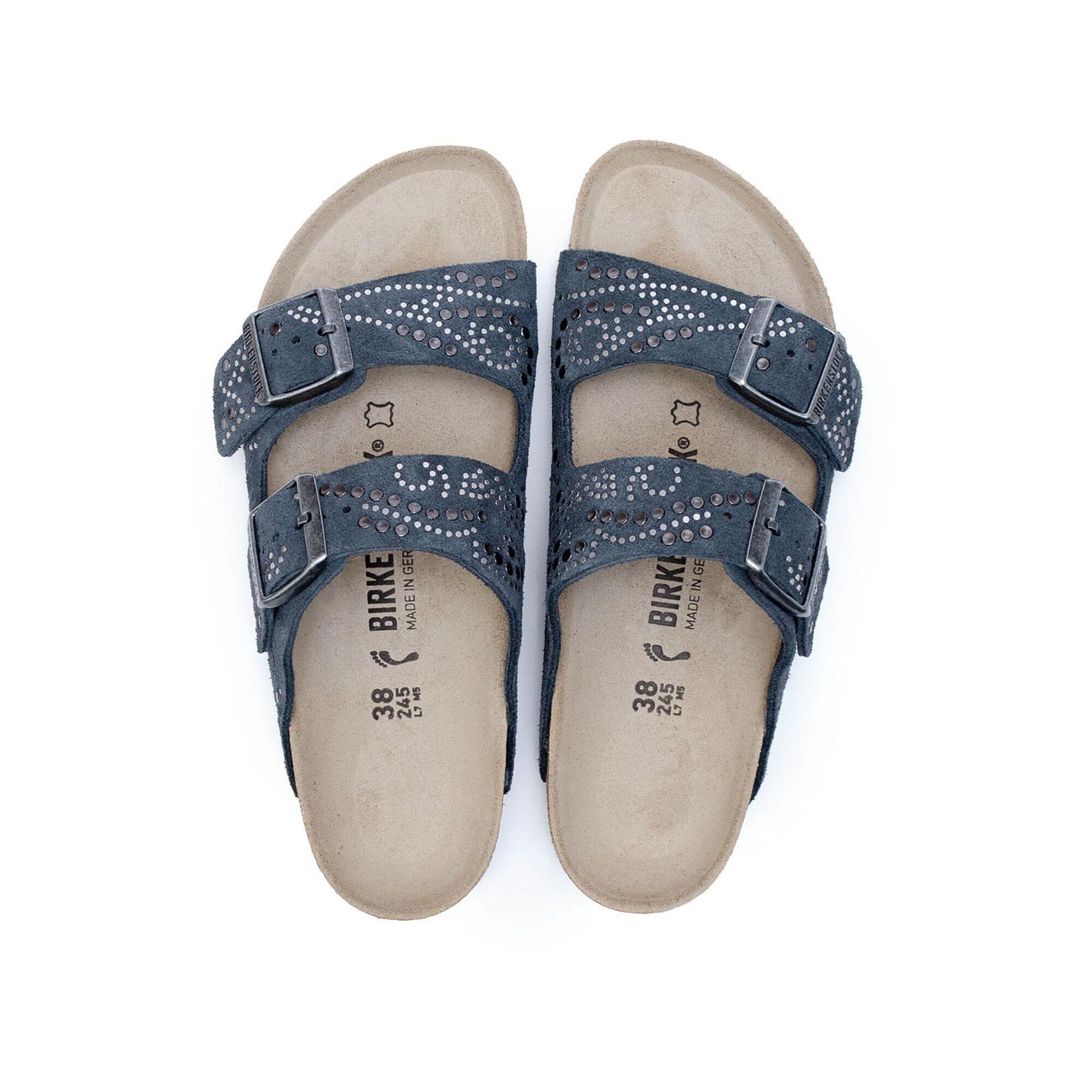 Arizona Suede Leather in Color Injected Gunmetal | BIRKENSTOCK US