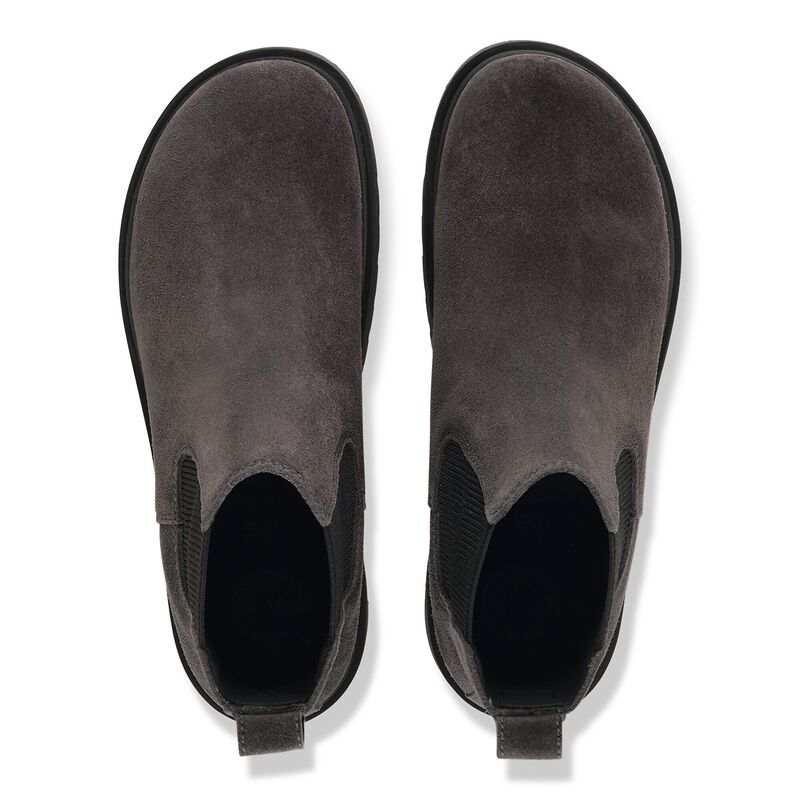 BIRKENSTOCK Highwood Slip On Mid Suede Leather Velvet grey Trail Easy detail