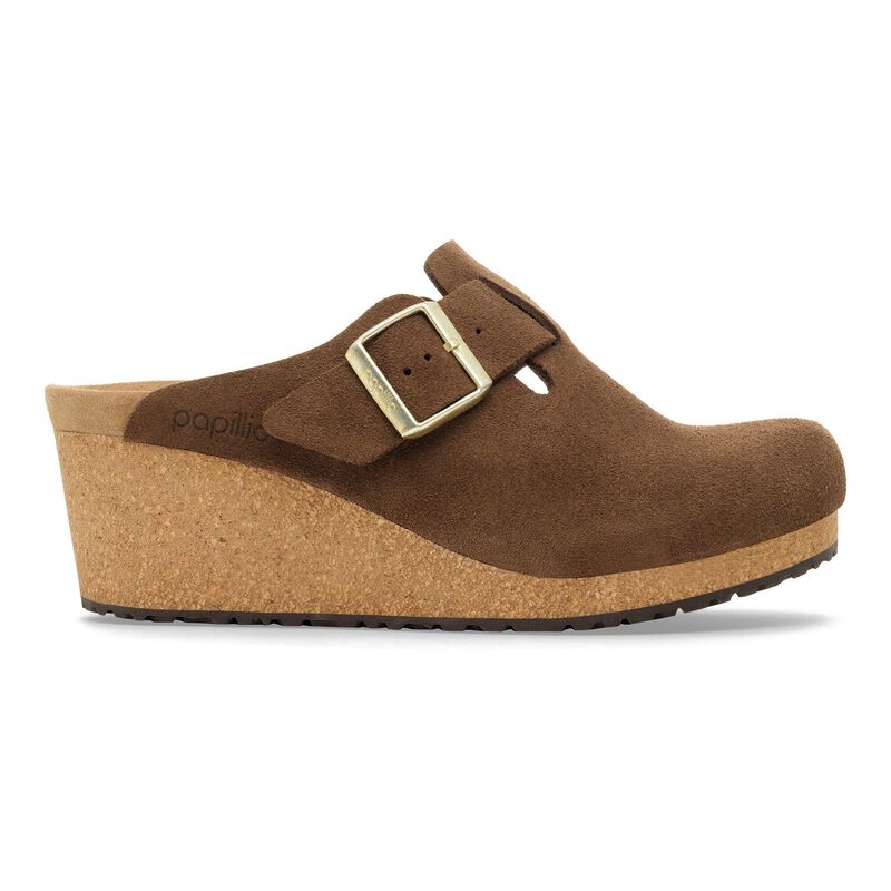 BIRKENSTOCK Fanny Suede Leather Dark Tea Classic Fit detail