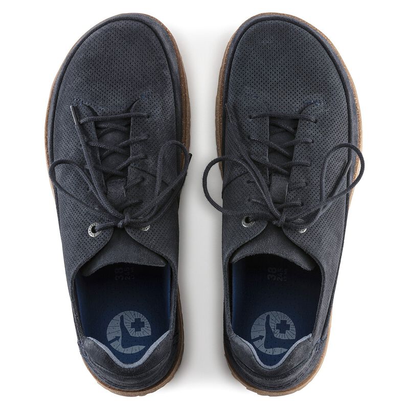 BIRKENSTOCK Honnef Light Suede Leather Midnight Blue Trail Easy detail
