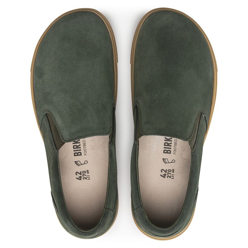 BIRKENSTOCK Oswego Suede Leather Thyme Trail Easy detail